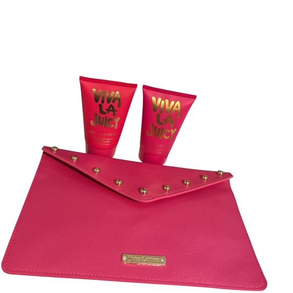 Juicy Couture Accessories - Juicy Couture Pink Clutch with Viva La Juicy Set